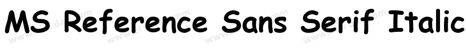 MS Reference Sans Serif Italic字体转换